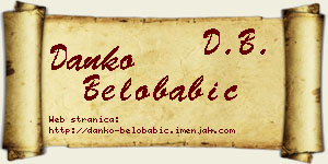 Danko Belobabić vizit kartica